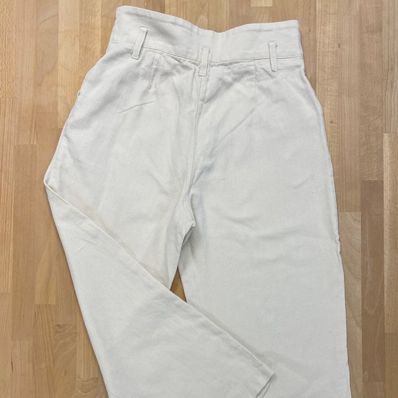 Oak + Fort Linen-Blend Tie Belt Pants - Picture 2 of 6